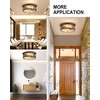 FOITTON 2Pack Industrial Flush Mount Light Fixture, 2-Light Farmhouse Ceiling