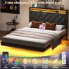 Loomie Full Floating Bed Frame with LED Lights & Charging