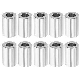PATIKIL M5 Stainless Steel Spacers, 10 Pcs Metal Spacers Stainless Steel 5.2mm ID x 10mm OD x 16mm L Screw Standoff Round for 1/5inch or M5 Screw Bolts