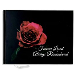 Condolence Book | Memory Book for Funeral | Book of Condolence Hardcover | Memorial Guestbook for Sign in, Celebration of Life Memorial Service | Funeral Guest Sign Book | With Memory Table Card Sign