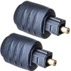 F Season RWM016-U 2pcs Black Mini Toslink Optical 3.5 mm