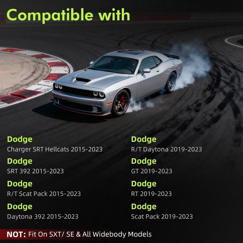 Femibon Front Bumper Lip Splitter Spoiler Compatible with Dodge Charger