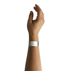 Europaband - Pack of 100 Tyvek bracelets - for identification at events and parties - tear-resistant and waterproof (silver)