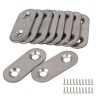 Rdexp 10Pcs Stainless Steel Flat Corner Brace Brackets Mending Plates