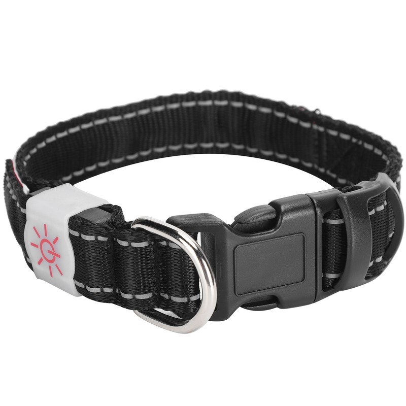 LED Pet Adjustable Collar USB Rechargeable Soft Dog Lighting Night