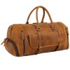 TIDING Custom Weekender Overnight Genuine Leather Travel Bag Duffel Bag