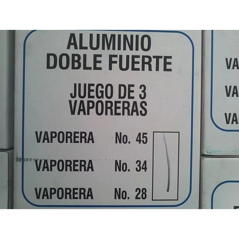 VAP2000 Jgo De 3 Vaporera 15, 30 Y 50 Lts
