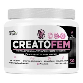 CreatoFem | Creatina Orgánica Para Mujeres | 30 Servicios Sabor Arándano