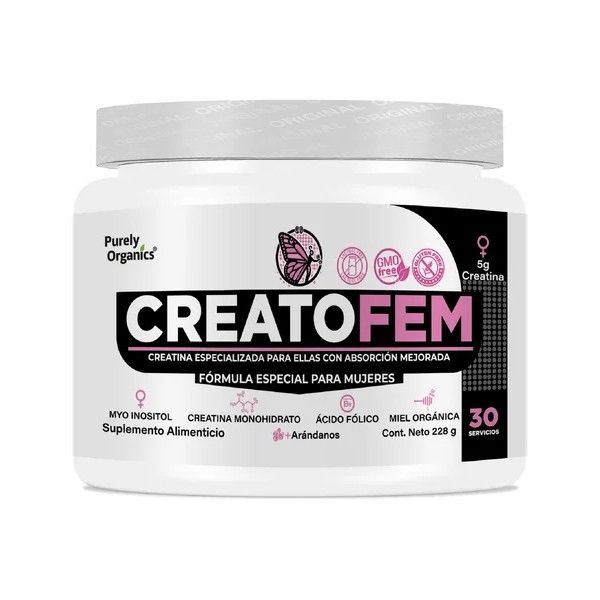 CreatoFem | Creatina Orgánica Para Mujeres | 30 Servicios Sabor