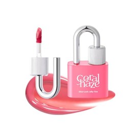 CORALHAZE Glow Lock Jelly Tint 102 Candy, tinte labial hidratante con brillo de agua, brillo jugoso no pegajoso, brillo de vidrio de larga duración y 