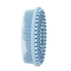 VOCOSTE Silicone Body Scrubber, 2 in 1 Body Brush Skin Massage, Soft Body Scrubbers for Use in Shower, Lathers Well Exfoliating Body Scrubber for All Skin Types, Blue