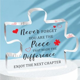 HULALA Leaving Gifts For Colleagues Women Men Retirement Gifts For Women Men Thank You Appreciation Gifts For Teacher Mentor Nurse Puzzle Plaque Present