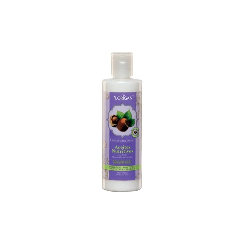 Crema Peinar Aceites Nutritivos Mantequilla Castañas Áloe Vera Florigan 250ml