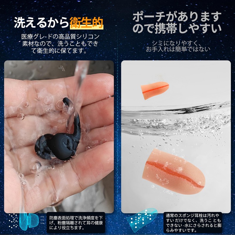 Ear Plugs, For Sleeping, Sound Insulation, Noise Reduction, 30 dB,