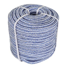 waltyotur 3/4 in x 200FT Arborist Bull Rope, 24 Strand Tree Rope, High Strength Polyester Rope for Garden, Boat, Swing (Blue and White)