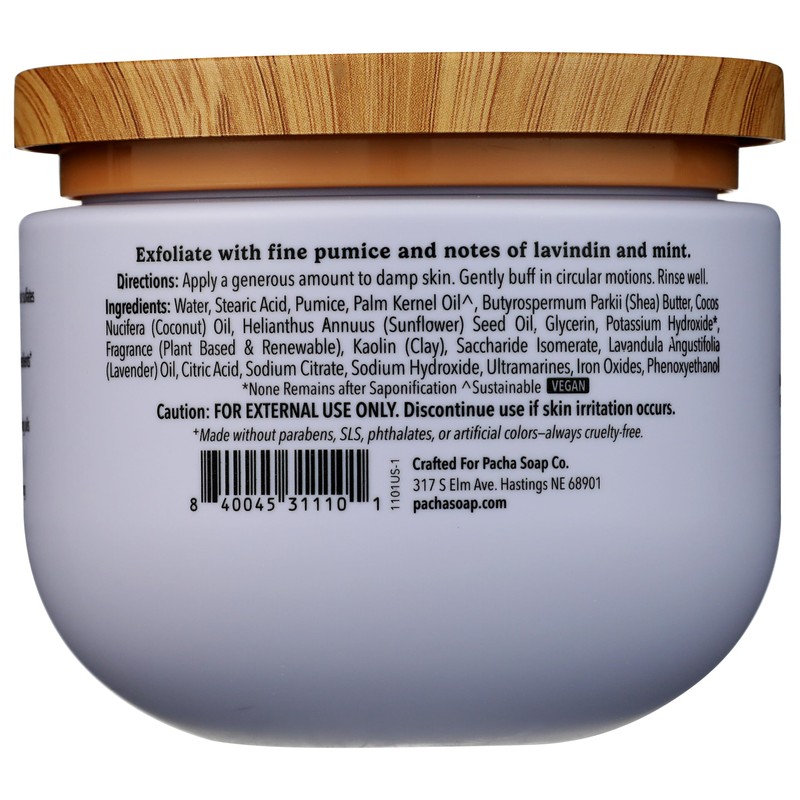 PACHA SOAP French Lavender Body Scrub, 15 OZ