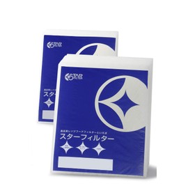 SF02-12-0-297340 Star Filter, Ventilation Fan Filter, Replacement, 12 Sheets (6 Pieces x 2 Bags), Non-Flammable, High Removal Ratio, Fiberglass Type, Thick, For 11.7 x 13.4 inches (297 x 340 mm) Frames, Range Hood Filter Cover