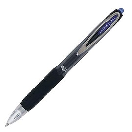 New , Uni-ball SigNo 207 Gel Rollerball Pen Retractable Fine 0.7mm Tip 0.5mm Line Blue Ref 9004601 [Pack 12]