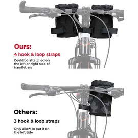 KEMIMOTO Bike Cup Holder, 2 Pack Bike Water Bottle Holder, Bicycle Handlebar Drink Cup Holder with Mesh Pockets for Cruiser, Walker, Scooter, Mountain, Folding, Kids, Road Bikes, Wheelchair up to 32oz