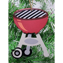 BBQ Grilling Chef Master Barbeque Grill Cooking Foodie Wooden Themed Christmas Ornament - Unique Shatterproof Design (B14)