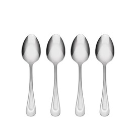 Oneida Satin Sand Dune Everyday Flatware Dinner Spoons, Set of 4, 18/0 Stainless Steel, Silverware Set, Dishwasher Safe