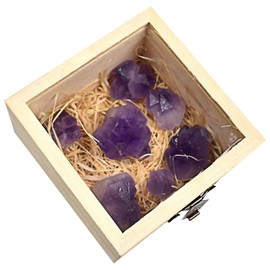 Alasum Amethyst Chakra Gemstone Rock Geode Sample Collection Stones Specimen Irregular Beautiful Adornments Natural Gemstones Mineral Purple Ore Crystal