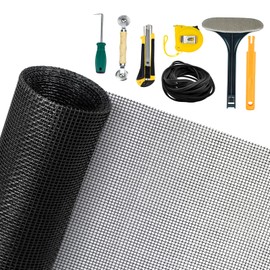 Senneny 7 PCS Screen Repair Kit - 59" × 106“ Window Screen Replacement with Spline, Roller, Hook, Tape Measure, Cutter, Clean Brush - Fiberglass Screen Mesh for Window/Screen Door/Patio/Sliding Door