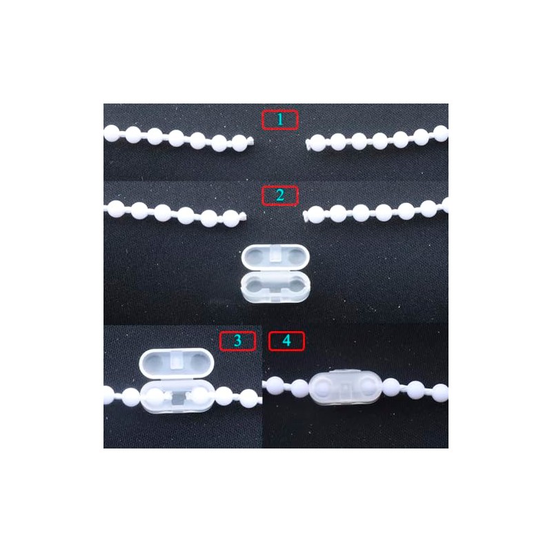 20 Pack Bead Chains Connector, 4.5mm #10 Ball Chain Cord