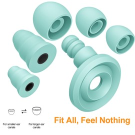 Ear Plugs for Sleeping Noise Reduction, Ultra-Comfy Silicone Sleep Ear Plugs, Noise Cancelling Ear Plugs for Block Snoring/Noise Sensitivity/Travel/Work/Focus - 5 Pairs Ear Tips in S/M/L