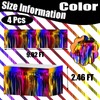 4 Pack 29x108 Inch Metallic Foil Fringe Tinsel Table Skirts