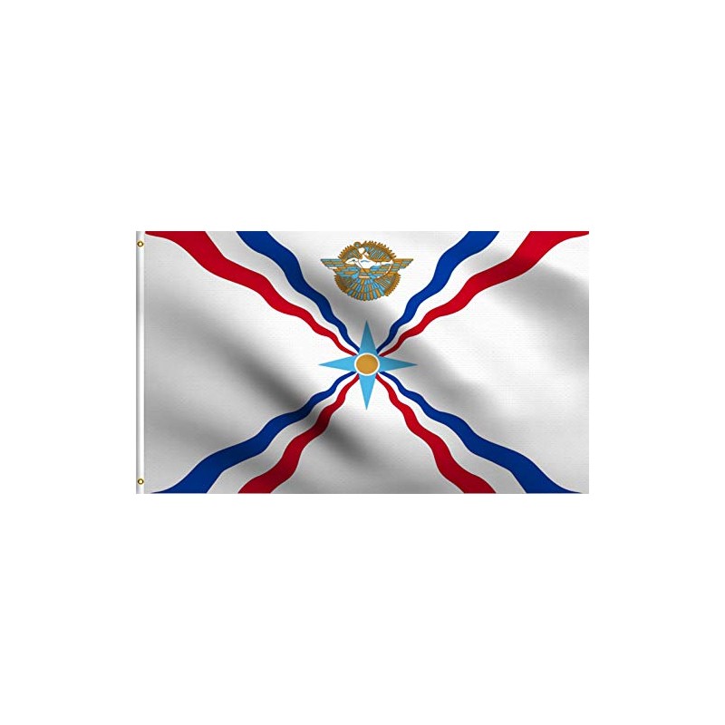 DMSE Assyria Flag 3X5Ft Foot 100% Polyester 100D Flag