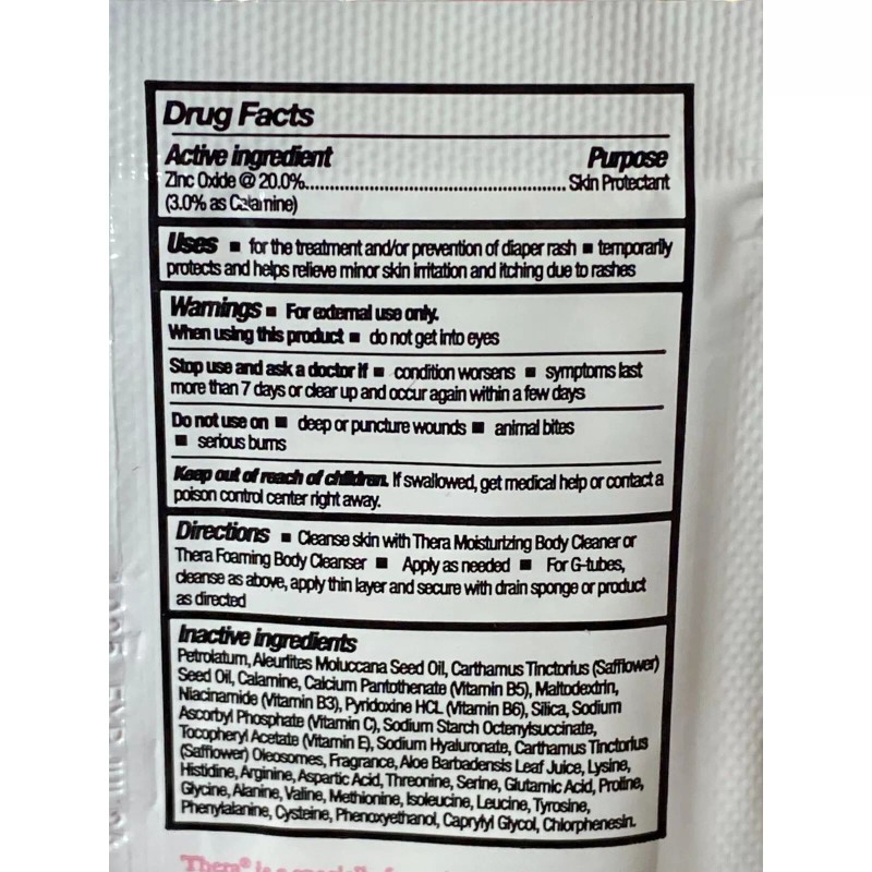 Thera Calazinc Body Shield Skin Protectant Cream 0.14oz 53-CZ4G Single