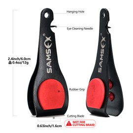 SAMSFX Fly Fishing Tippet Line Cutter Fishing Nippers Mulit-Tool with Zinger Retractors