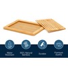 RoyalHouse Large Premium Natural Bamboo Bread Cutting Board with Crumb