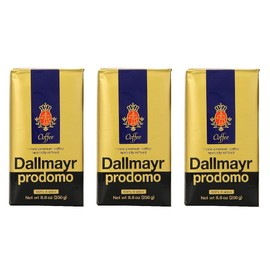Gourmet Coffee byDallmayr, Prodomo, Finest Premium Ground Coffee, Specially Refined, 100% Arabica, 8.8 Oz Vacuum Packs - Pack of 3