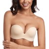 Lemorosy Women's Strapless Bra Push Up Anti-Slip Push Size Support