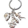 21-Piece Football Pendants DIY Keychain Set - Customizable with Interchangeable