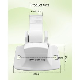 ULZOZN Wall Mount Bracket Replace 3314067.004B, Awning Mounting Bracket Fit for RV Camper Trailer Compatible with Baraket Fixed Awning and More White 2 Pcs