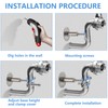 Niciksty 304 Stainless Steel Wall Mount Pipe Bracket Clamp, Adjustable