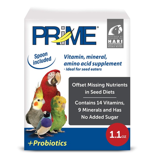 Hari Hagen Prime Parrot Vitamin, Mineral and Amino Acid Supplement for Seed Eating Birds, 1.1 oz