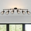 WILON Track Lighting Kit 6 Way Ceiling Spotlight-Industrial Flush Mount