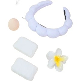 5pzsdiademas Para Maquillaje Y Muñequeras Skincare Spa Fashi                                                                                          