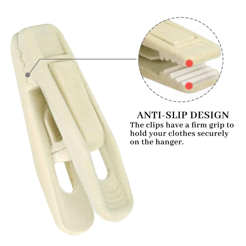 Andiker 20 Pack Velvet Hanger Clips Set, Finger Pants Clips