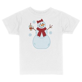 Sister Christmas Snowman Toddler Kids T-Shirt 4T White