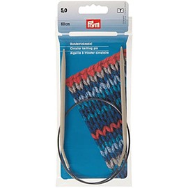 Prym 211292 Rundstricknadeln ALU 60 cm 5,00 mm grau