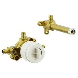 Moen Single Handle Wall Mount Tub Filler High Flow Tub Faucet Rough-In Valve with PEX Connections, WMV130XS