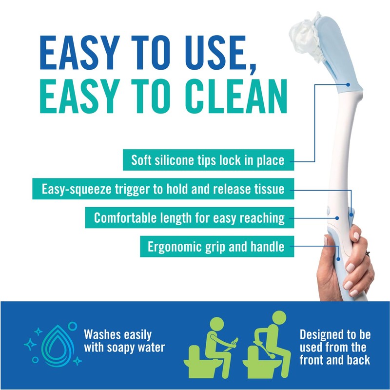 Juvo Travel Toilet Aid | Portable Personal Cleaner for Wiping