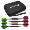 Hy-Pro Darts Set - 22g Steel Tip Darts, 6x Aluminium