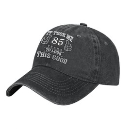 RNFENQS It Took Me 85 Years to Look This Good Embroidered Baseball Hat, 85th Birthday Gifts for Men Women Black