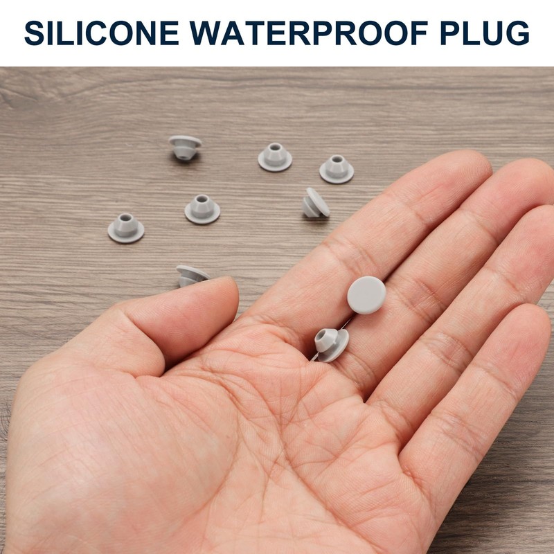 uxcell 10pcs Hole Plug 1/4 Inch (7mm) Button Plugs Fit